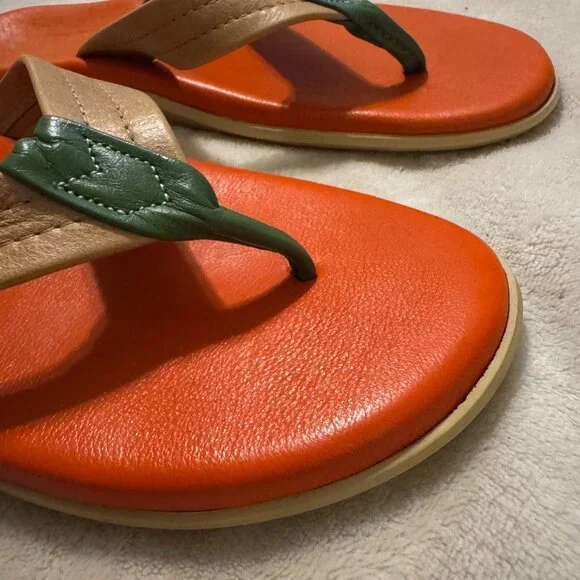 Island Slippers "The Classic" Full Grain Leather Flip Flops - Picture 9 of 13